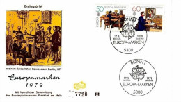 DEUTSCHLAND MI-NR. 1011-1012 FDC EUROPA 1979 POST- UND FERNMELDEWESEN ROHRPOSTAMT - 1979