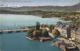 11778694 Zuerich Bauschaenzli Und Quaibruecke Seepartie Zuerich - Altri & Non Classificati