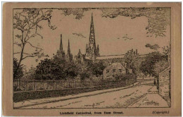 Lichfield Cathedral From Dam Street - Sonstige & Ohne Zuordnung