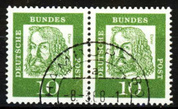 BRD DS BED. DEUT. Nr 350y Zentrisch Gestempelt WAAGR PAAR X278EF2 - Used Stamps