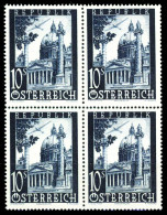 ÖSTERREICH 1947 Nr 828 Postfrisch VIERERBLOCK X36BB1A - Unused Stamps