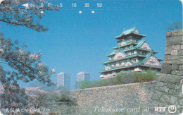 Télécarte JAPON / NTT 330-095 VERSO KDD - PAGODE - OSAKA CASTLE JAPAN Phonecard - Japón