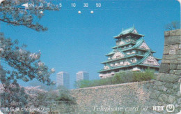 Télécarte JAPON / NTT 330-095 VERSO KDD - PAGODE - OSAKA CASTLE JAPAN Phonecard - Japon