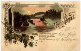 Gruss Vom Rheinfall - Litho - Neuhausen Am Rheinfall