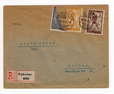 1920. KINGDOM OF SHS,CROATIA,VUKOVAR RECORDED COVER TO ZAGREB,HALF,BISECT CHAIN BREAKER,VERIGARI,BISECT,POLOVČE - Covers & Documents