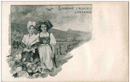 Souvenir D Alsace Lorraine - Künstlerkarte B. Hartmann - Otros & Sin Clasificación