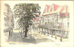 11777878 Tunbridge Wells The Pantiles Pencil Sketch Kuenstlerkarte Tunbridge Wel - Sonstige & Ohne Zuordnung