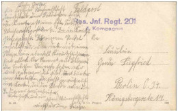 Feldpost - Res. Inf. Regt. 201 - Sonstige & Ohne Zuordnung