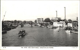 11777818 Kingston_on_Thames The River And Boatyards Tuck's Post Card - Sonstige & Ohne Zuordnung