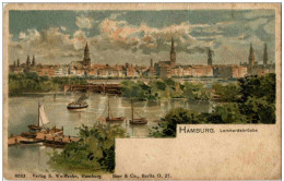 Hamburg - Lombardsbrücke - Litho - Künstlerkarte Heinisch - Sonstige & Ohne Zuordnung