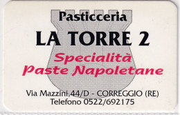 Calendarietto - Pasticeria - La Torre 2 - Correggio - Anno 1998 - Formato Piccolo : 1991-00