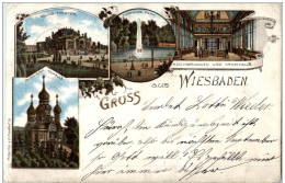 Gruss Aus Wiesbaden - Litho - Wiesbaden