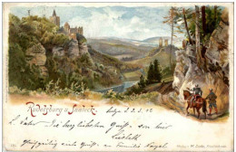 Rudelsburg Und Saaleck - Litho - Bad Koesen