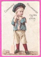 Grand Chromo De La Compagnie Hollandaise Des Cafés De Java Enfant Mitron Et Sa Pelle De Boulanger Ca. 1900 - Té & Café