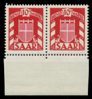 SAAR DIENSTMARKEN Nr 33 Postfrisch WAAGR PAAR URA X809AAA - Neufs