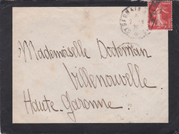 1926--lettre Destinée à VILLENOUVELLE-31, Type Semeuse,cachet Convoyeur"St GERMAIN à PARIS" Du  2-6-26 - 1921-1960: Periodo Moderno