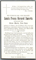 Bidprentje Olmen - Swerts Louis Frans Gerard (1911-1950) - Santini