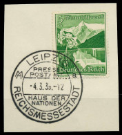 DEUTSCHES REICH 1938 Nr 677 Zentrisch Gestempelt Briefstück X8B02EE - Usati