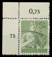 DEUTSCHES REICH 1943 Nr 851 Postfrisch ECKE-OLI X8B0542 - Ongebruikt