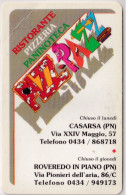 Calendarietto - Pizza Pazz - Casarsa - Anno 1998 - Small : 1991-00