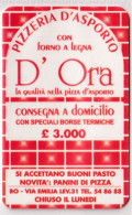 Calendarietto - Pizzeria D''porto - D'ora - Bologna - Anno 1998 - Formato Piccolo : 1991-00