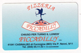 Calendarietto - Pizzeria Piccadilly - Casinalbo Di Formigine - Modena - Anno 1997 - Formato Piccolo : 1991-00