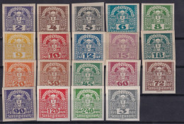 AUSTRIA 1920/21 - MNH - ANK 293-311 - Oblitérés