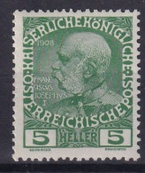 AUSTRIA 1908 - MNH - ANK 142 - Nuovi