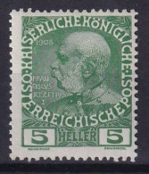 AUSTRIA 1908 - MNH - ANK 142 - Neufs