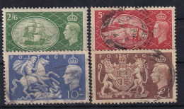 GREAT BRITAIN 1951 - Canceled- Sc# 286-289 - Oblitérés