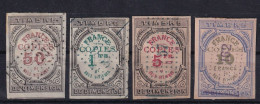 FRANCE 1873 - Canceled - YT 1-4 - Timbres De Dimension - Copies - Marche Da Bollo