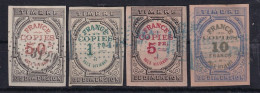 FRANCE 1873 - Canceled - YT 1-4 - Timbres De Dimension - Copies - Marche Da Bollo