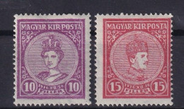 HUNGARY 1916 - MNH - Sc# 104, 105 - Nuevos