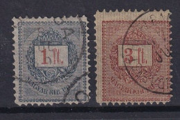 HUNGARY 1888/98 - Canceled - Sc# 34, 35 - Gebruikt