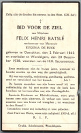 Bidprentje Oostakker - Batslé Felix Henri (1862-1938) - Devotieprenten