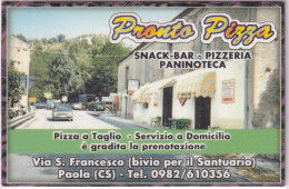 Calendarietto - Pronto Pizza -  Paola - Cosenza - Anno 1998 - Kleinformat : 1991-00
