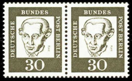 BERLIN DS BED. DEUT. Nr 206 Postfrisch WAAGR PAAR S93B17E - Unused Stamps