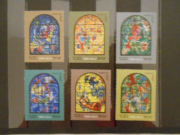 ISRAEL YT 521/526 VITRAUX DE CHAGALL SERIE 2 - Unused Stamps (without Tabs)