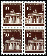 BERLIN DS BRAND. TOR Nr 286 Postfrisch VIERERBLOCK S93F30E - Unused Stamps