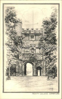 11777382 Cambridge Cambridgeshire Trinity College Drawing Kuenstlerkarte Cambrid - Altri & Non Classificati