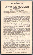 Bidprentje Oostkamp - De Rudder Leonia (1864-1949) - Imágenes Religiosas