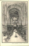 11777371 Cambridge Cambridgeshire King's College Chapel Drawing Kuenstlerkarte C - Altri & Non Classificati