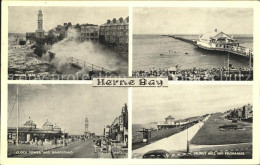 11777367 Herne Bay Rough Sea Pier Clock Tower Bandstand King's Hall Promenade Ci - Other & Unclassified
