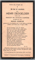 Bidprentje Oostkamp - Dedoelder Henri (1895-1936) - Andachtsbilder