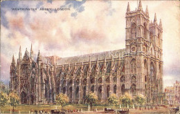 11777363 London Westminster Abbey Water Colour By Brian Gerald Kuenstlerkarte - Autres & Non Classés