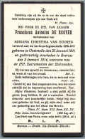 Bidprentje Oostmalle - De Roover Franciscus Antonius (1841-1914) - Devotion Images