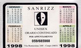 Calendarietto - Sanrizz - Unisex - Carpi - Modena - Anno 1998 - Kleinformat : 1991-00