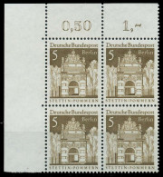 BERLIN DS D-BAUW. 2 Nr 270 Postfrisch VIERERBLOCK ECKE- X8F92A2 - Unused Stamps