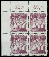 BERLIN DS D-BAUW. 2 Nr 285 Postfrisch VIERERBLOCK ECKE- X8F92DE - Unused Stamps