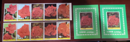 O) 1972 AJMAN, PERFORATE AND IMPERFORATE, FLOWERS - IMPERIAL ROSES, MNH - Adschman